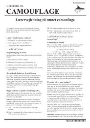 Opgaveark om camouflage - Kattegatcentret