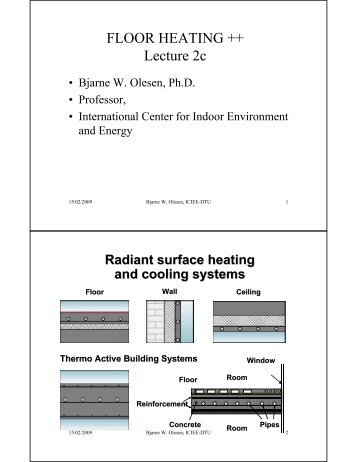 FLOOR HEATING ++ Lecture 2c