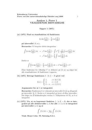 Analyse 1, Prøve 1 VEJLEDENDE BESVARELSE - alfin.dk