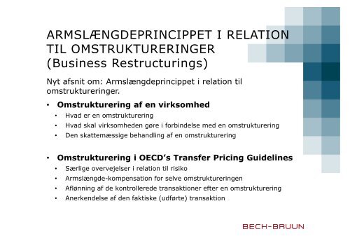 Transfer pricing del 1 - Bech-Bruun