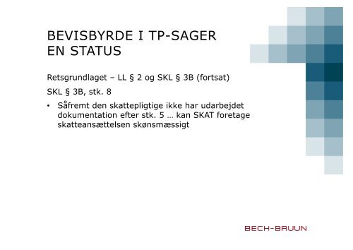 Transfer pricing del 1 - Bech-Bruun