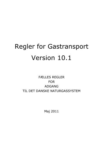 Regler for Gastransport 10.1 - Energinet.dk