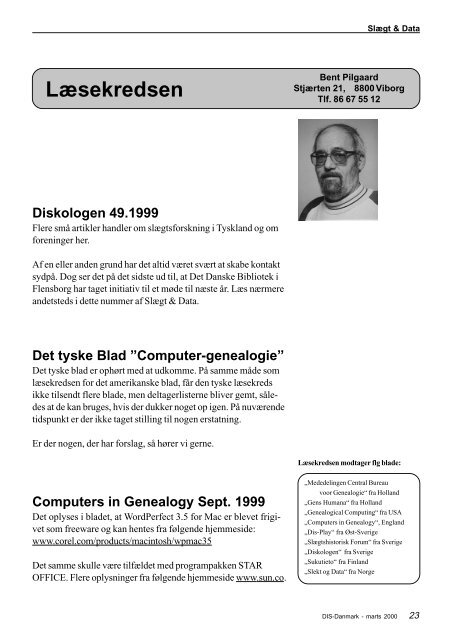 2000-1 slægt & data.pdf - DIS-Danmark