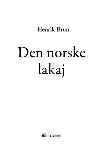 Den norske lakaj - Henrik Brun