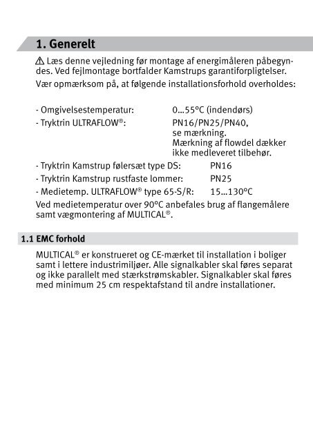 MULTICAL® 66-CDE & ULTRAFLOW® - Kamstrup