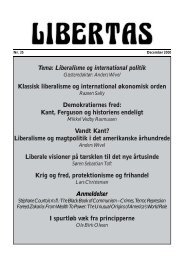 Tema: Liberalisme og international politik Klassisk ... - Libertas
