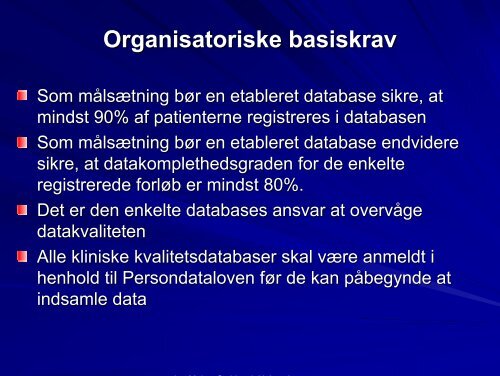 National kvalitetsudvikling I Danmark på grundlag af ... - Helse Nord