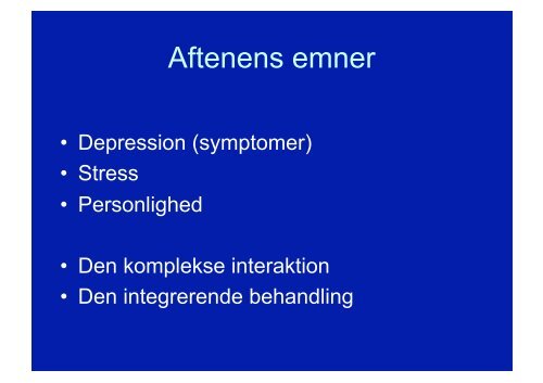 Personlighed, stress og depression - Region Sjælland