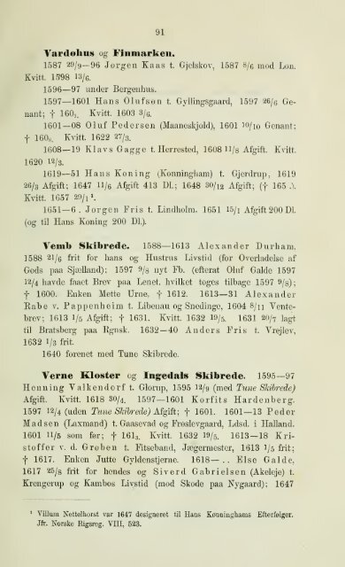 Danmark-Norges Len og Lensmænd 1596-1660