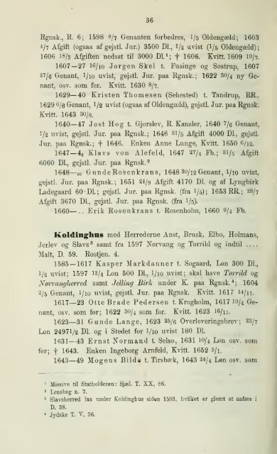 Danmark-Norges Len og Lensmænd 1596-1660