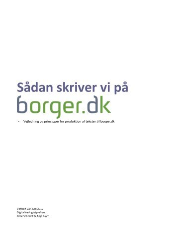 Sådan skriver vi på - Borger.dk