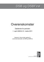 DSB og DSBFirst Overenskomster - tpo@dsb