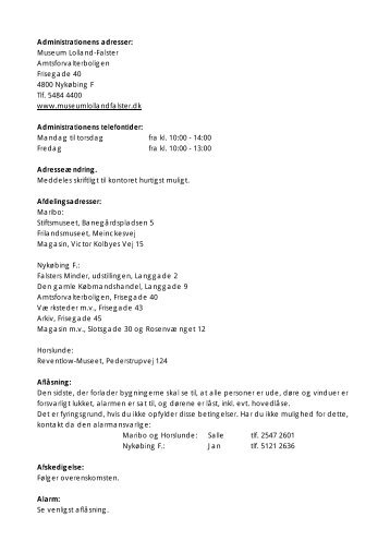 Personalehåndbog 2011 - Åbne Samlinger