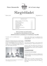 Slægtsblad 2000 - Foreningen Pierre Dornonville de la Cours Slægt