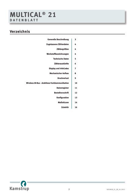 MULTICAL® 21 - Kamstrup A/S