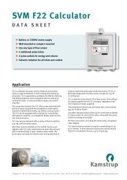 SVM F22 Calculator DATA SheeT - Kamstrup