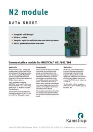 Data sheet - Kamstrup