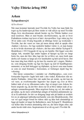 Vejby-Tibirke årbog 1983 Arken - Vejby Tibirke Selskabet