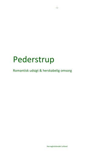 Pederstrup - Åbne Samlinger