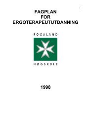 Fagplan for ergoterapeututdanningen - Diakonhjemmet Høgskole