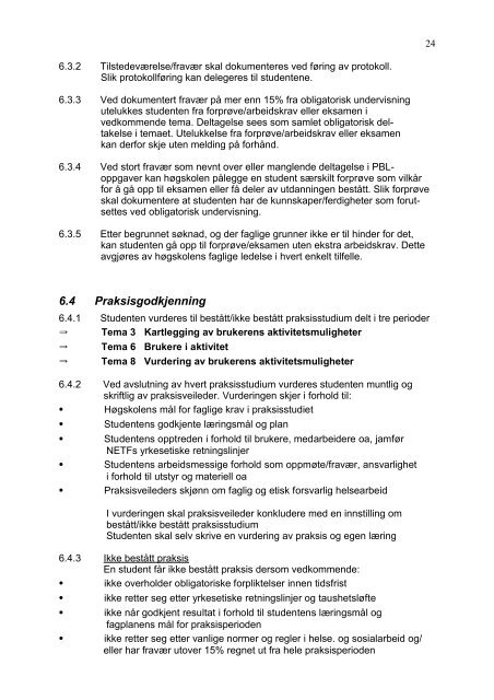 Fagplan for ergoterapeututdanningen - Diakonhjemmet Høgskole