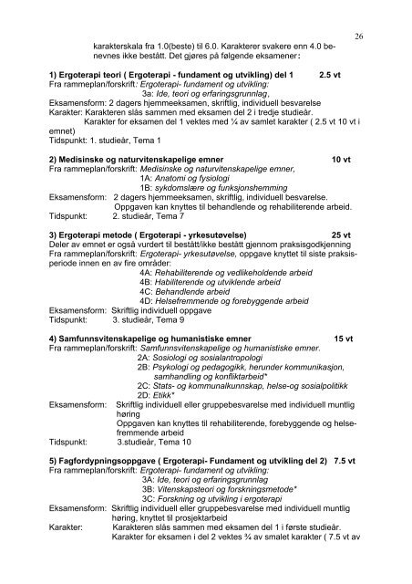 Fagplan for ergoterapeututdanningen - Diakonhjemmet Høgskole