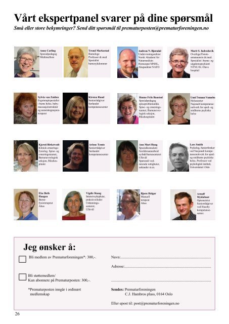 Prematurposten nr. 1 2011 - Prematurforeningen