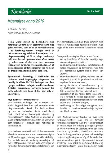 Kimbladet 3 2010 Irisanalyse.pdf - Helsepraksis