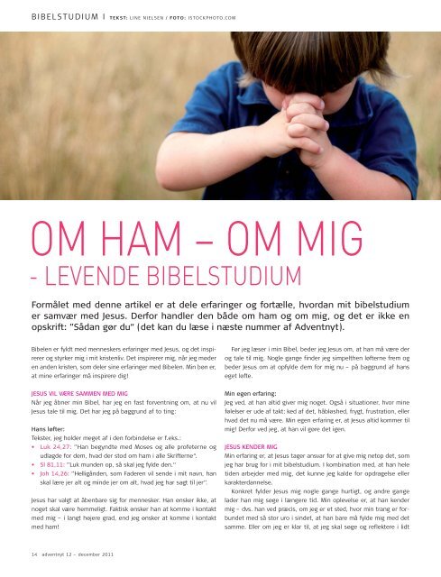 Adventnyt 2011-12.indd - Til forsiden - Syvende Dags Adventistkirken