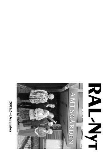 RAL-Nyt 2001:2 – December - Ribe Amts Lokalarkiver
