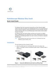 Documentation: Kaleidescape Modular Disc Vault Quick Install Guide