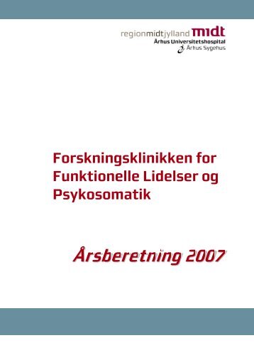 Forskningsklinikken For Funktionelle Lidelser - Aarhus ...