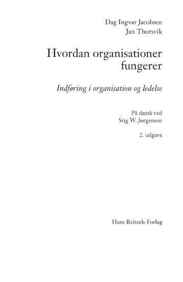 Hvordan organisationer fungerer - MPG Strategi