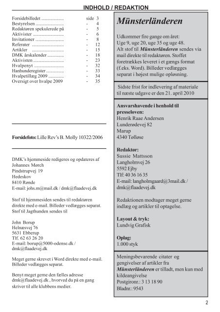 Münsterländeren nr. 1 i 2010 - Dansk Münsterländer Klub