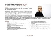 CV - Peter - INSTITUT FOR SOCIAL SUNDHED