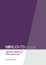 Lightmeter MarkPro 2.4 Bedienungsanleitung - K2W Lights