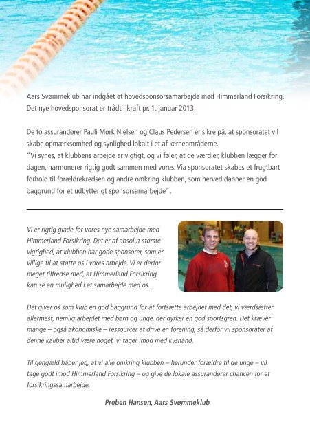 Læs mere om sponsorsamarbejdet her - Aars Svømmeklub