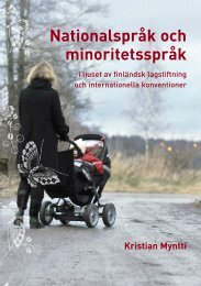 Nationalspråk och minoritetsspråk - Svenska kulturfonden