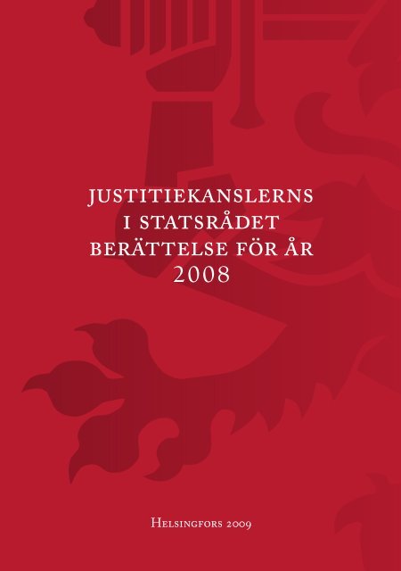 Justitiekanslerns berättelse för år 2008