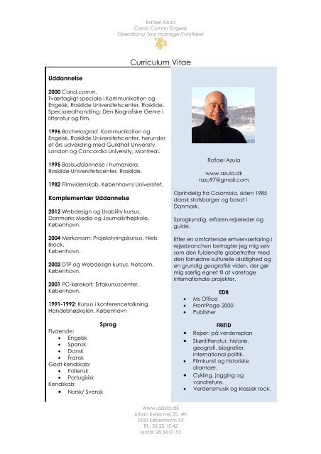 Curriculum Vitae - Rafael Azula