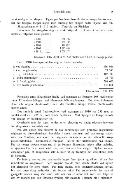 Romsdals Amt 1906-10 - Romsdal Sogelag