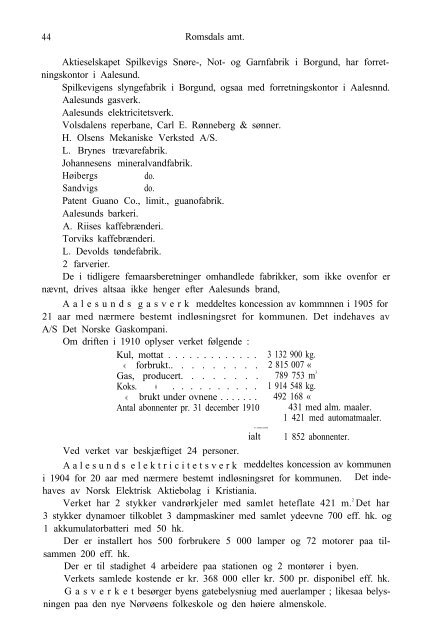 Romsdals Amt 1906-10 - Romsdal Sogelag