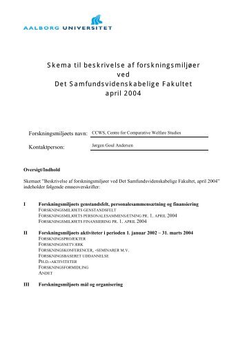 selvangivelse - Det Samfundsvidenskabelige Fakultet - Aalborg ...