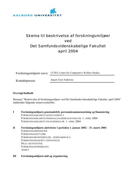 selvangivelse - Det Samfundsvidenskabelige Fakultet - Aalborg ...