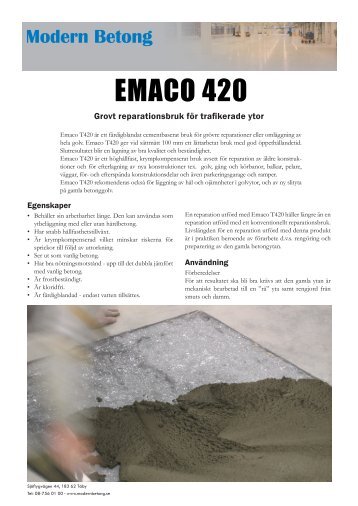 EMACO 420 - Modern Betong