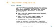 26.3 The Ship/Shore Safety Check-List