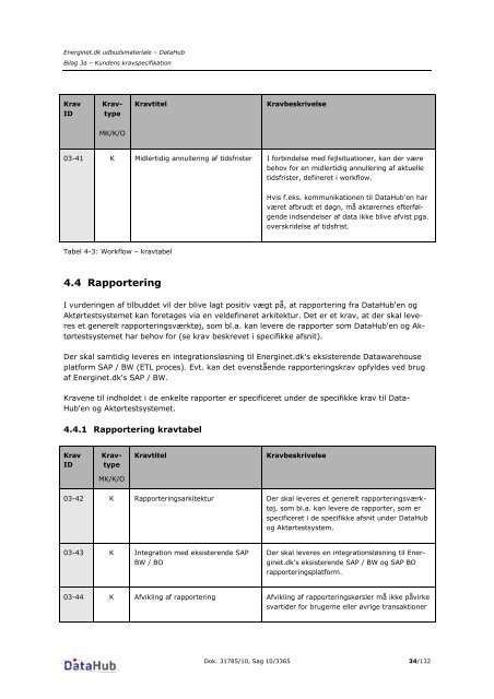 DataHub - Bilag 3a - Kundens kravspecifikation - Energinet.dk