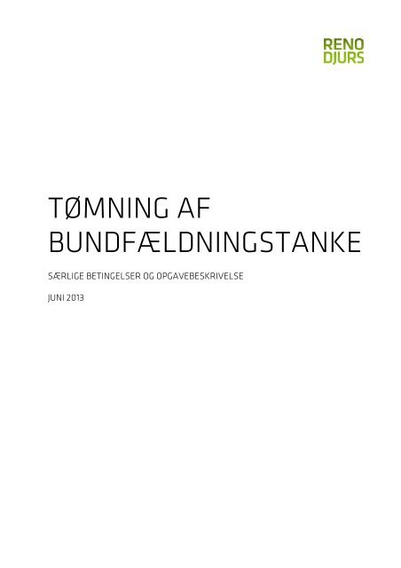 TØMNING AF BUNDFÆLDNINGSTANKE - Reno Djurs