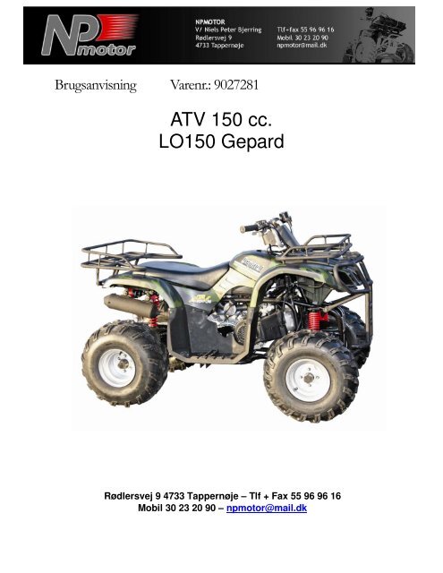 ATV 150 cc. LO150 Gepard - npmotor