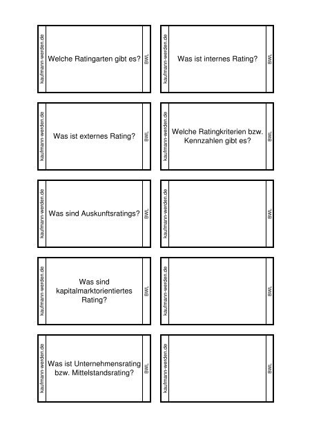 Welche Ratingarten gibt es? Was ist internes Rating? Welche ...